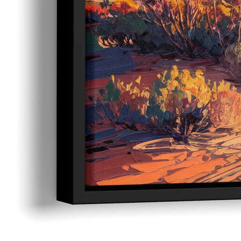 Mesa Scenic Desert - Close-Up Black Frame Canvas