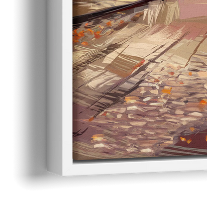 Philadelphia Historic District - Close-Up White Frame Canvas