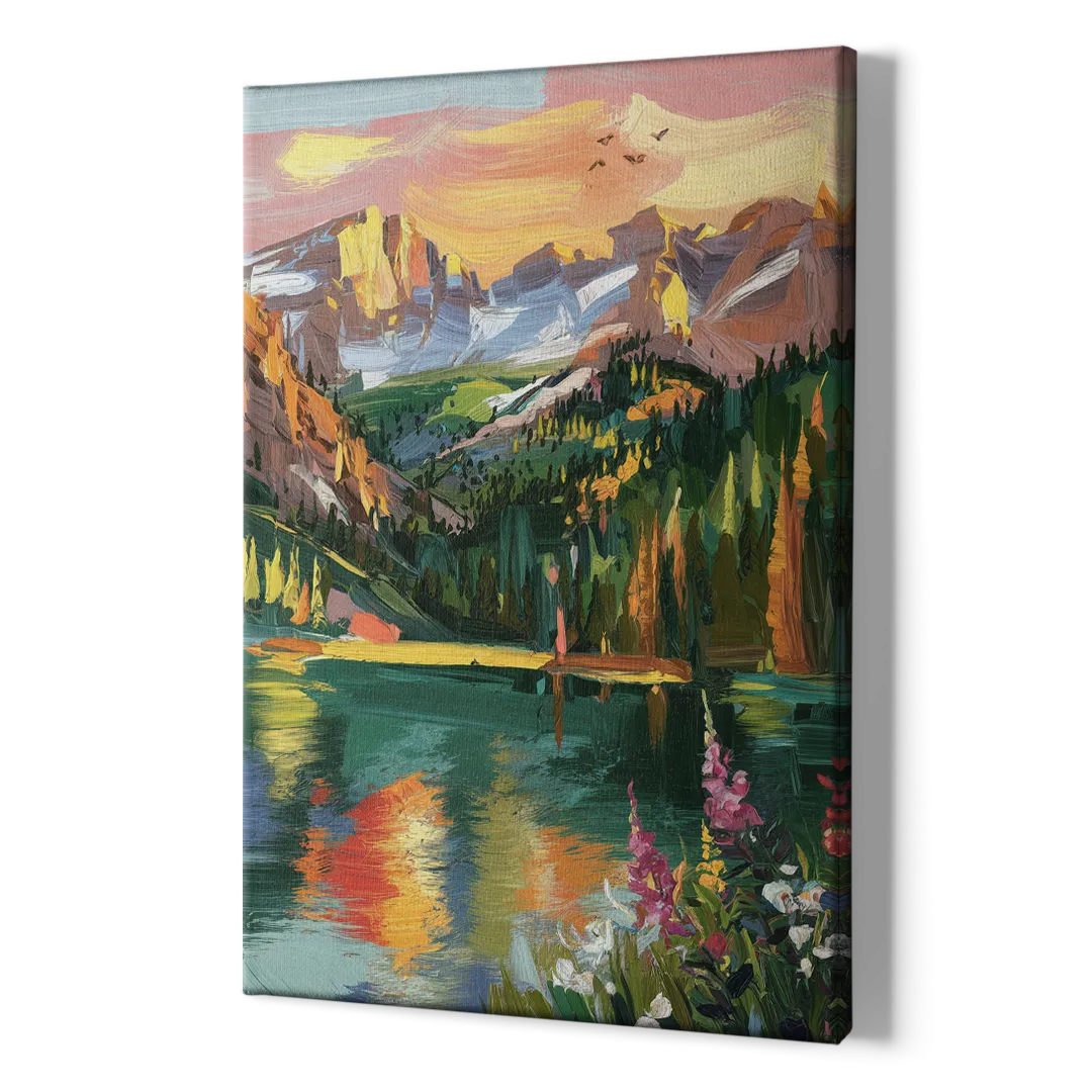 Colorado Springs Rocky Mountain Beauty - Canvas Print Art Sides