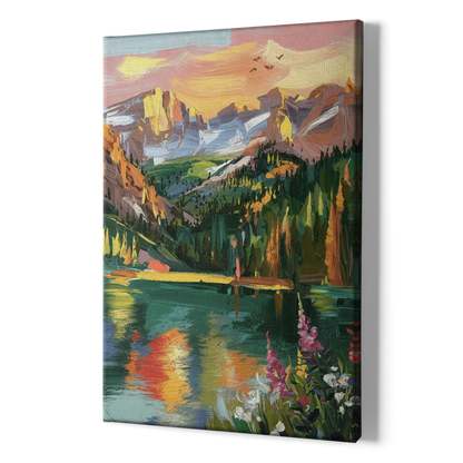 Colorado Springs Rocky Mountain Beauty - Canvas Print Art Sides
