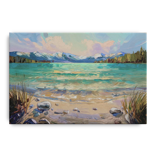 Lake Tahoe Mountain Serenity - Canvas Wall Art