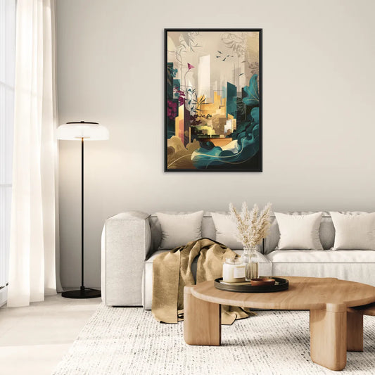 Anaheim Urban Charm - Living Room Black Frame Canvas