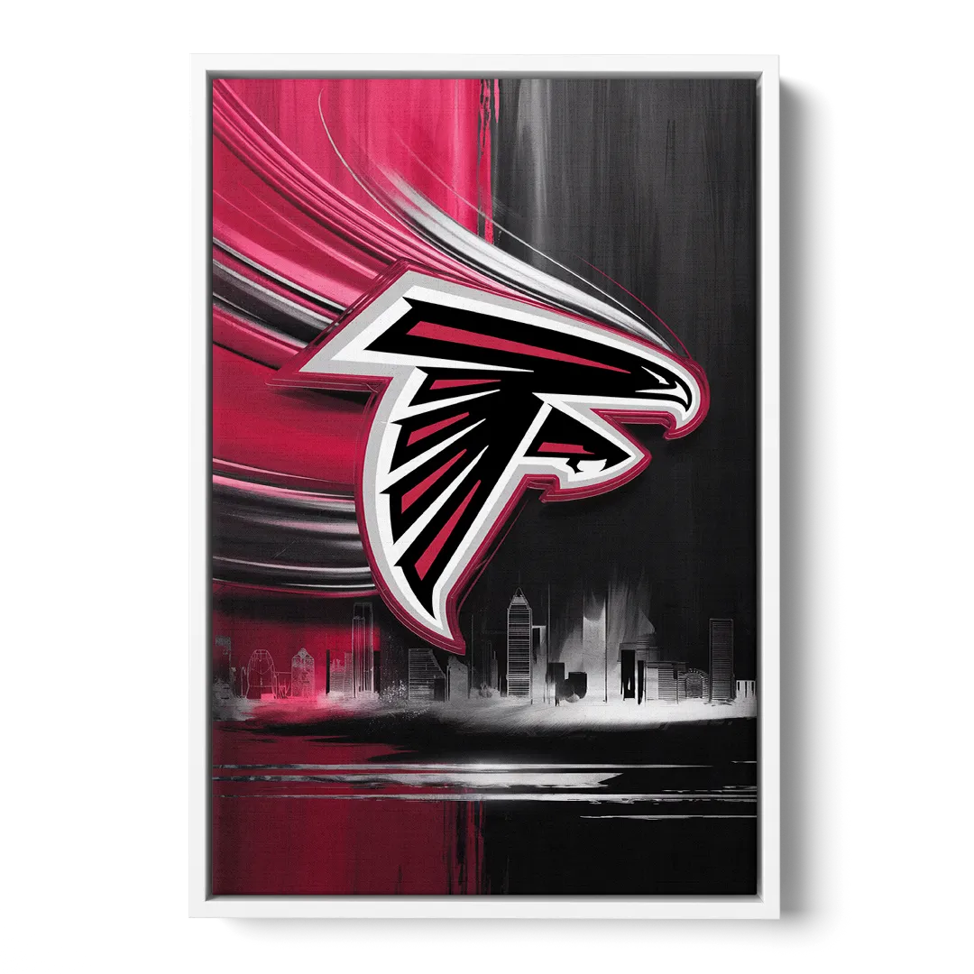 Atlanta Falcons Fans Tribute - White Frame Canvas