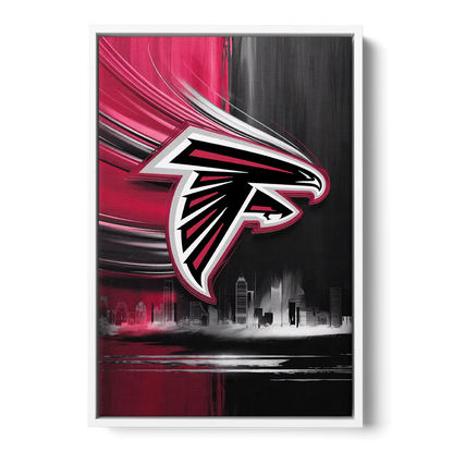 Atlanta Falcons Fans Tribute - White Frame Canvas