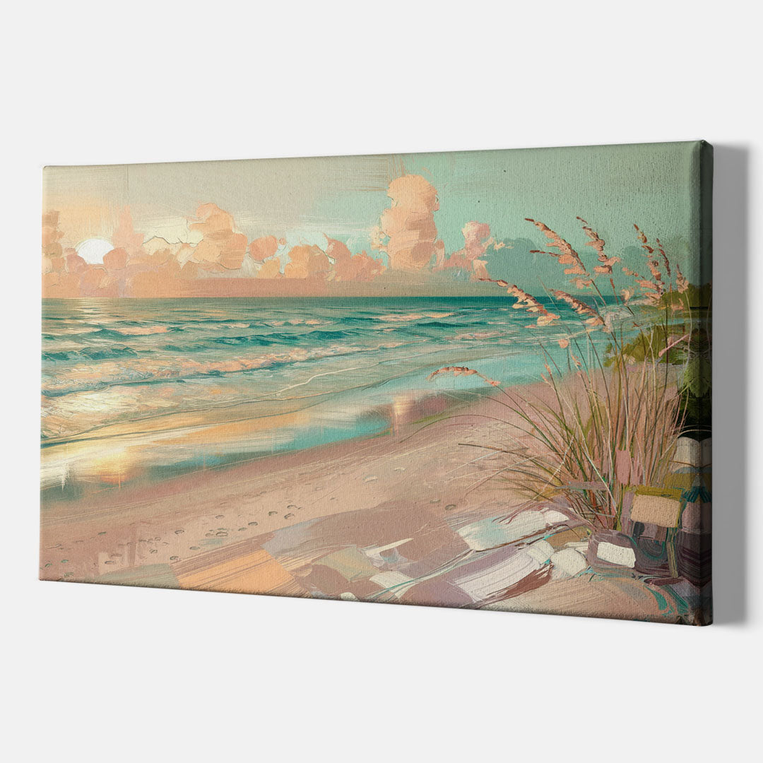 Hilton Head Island Oceanfront Sunrise - Canvas Wall Art Indoor