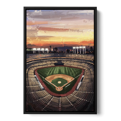 Los Angeles Angels Stadium - Black Frame Canvas