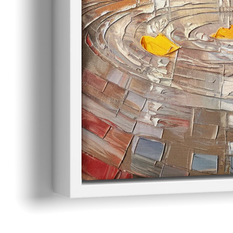 Philadelphia Love Park - Close-Up White Frame Canvas