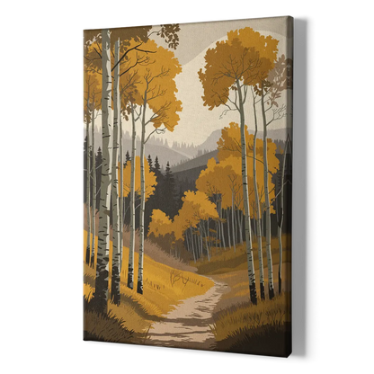 Aspen Rustic Charm - Canvas Print Art Sides