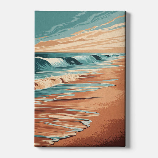 Virginia Beach Atlantic Waves - Canvas Wall Art