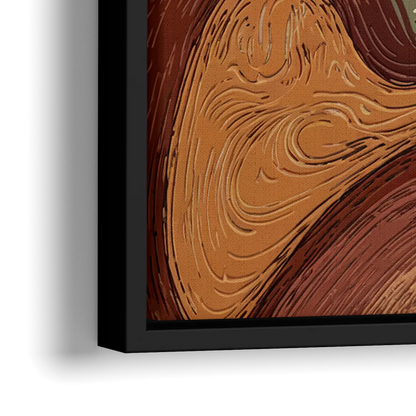 Bisbee Rustic Mountain Scene - Close-Up Black Frame Canvas