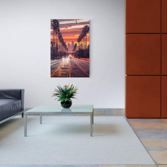 Los Angeles Sunset Boulevard - Canvas Wall Art Living Room