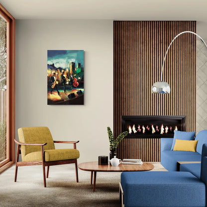 Salt Lake City Jazz Tribute - Canvas Wall Art Living Room