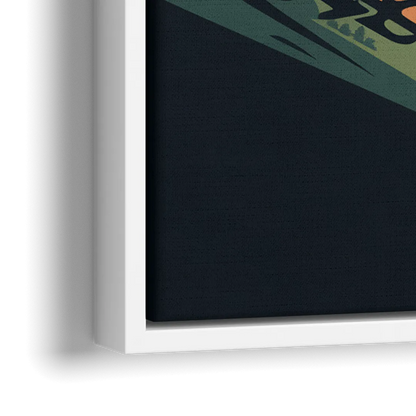 Mountain Biking Trails - Close-Up White Frame Canvas