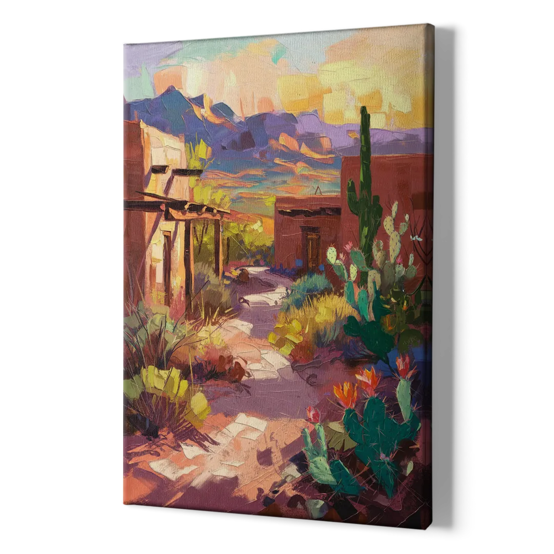 Santa Fe Desert Trail - Canvas Print Art Sides