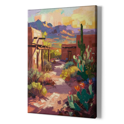 Santa Fe Desert Trail - Canvas Print Art Sides