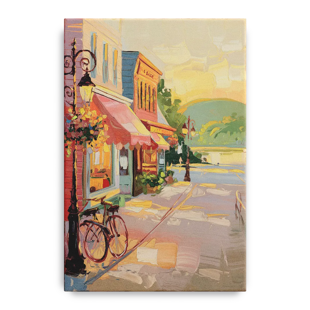 Mackinac Island Main Street Charm - Canvas Wall Art