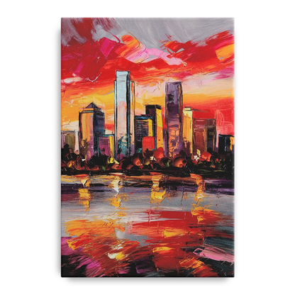 Plano Skyline Sunset - Canvas Wall Art