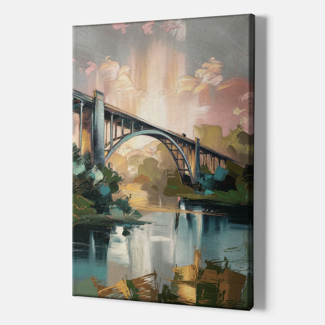 Augusta Iconic Bridge View - Canvas Wall Art Indoor