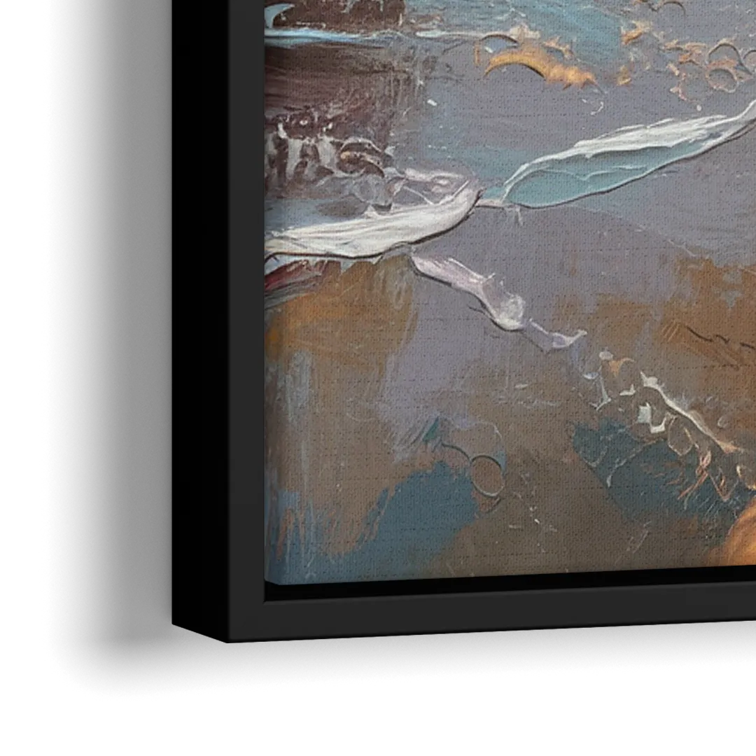 Bandon Seaside Serenity - Close-Up Black Frame Canvas