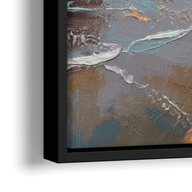 Bandon Seaside Serenity - Close-Up Black Frame Canvas