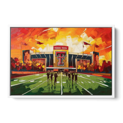Lubbock Classic Red Raiders - White Frame Canvas