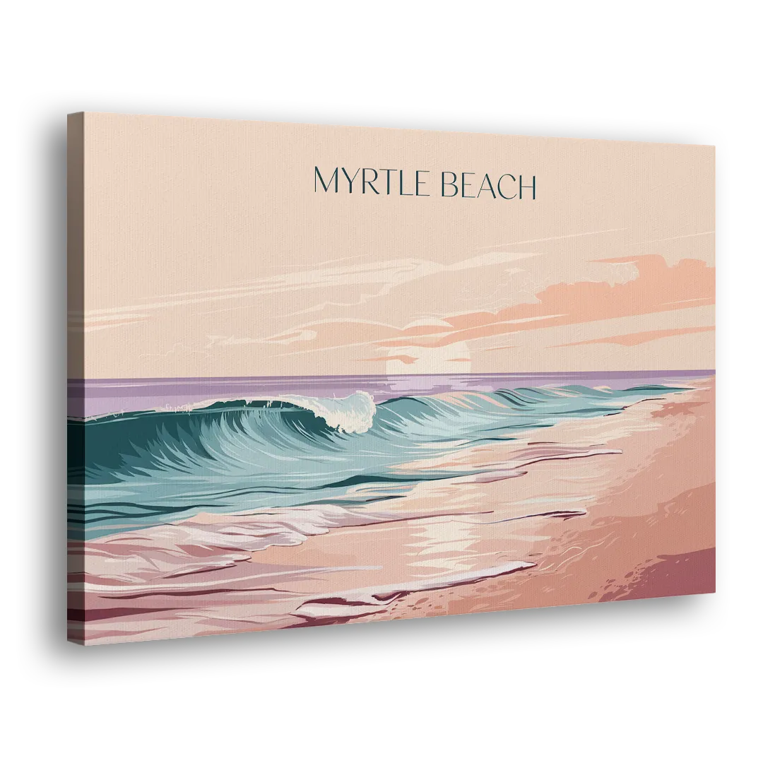 Myrtle Beach Ocean Sunrise - Canvas Print Art Sides