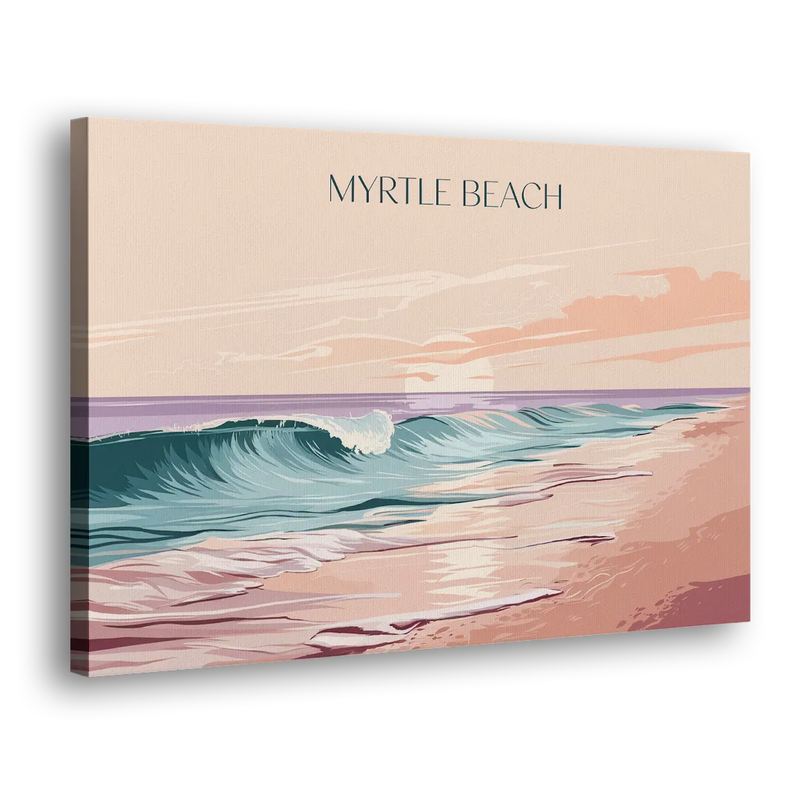 Myrtle Beach Ocean Sunrise - Canvas Print Art Sides