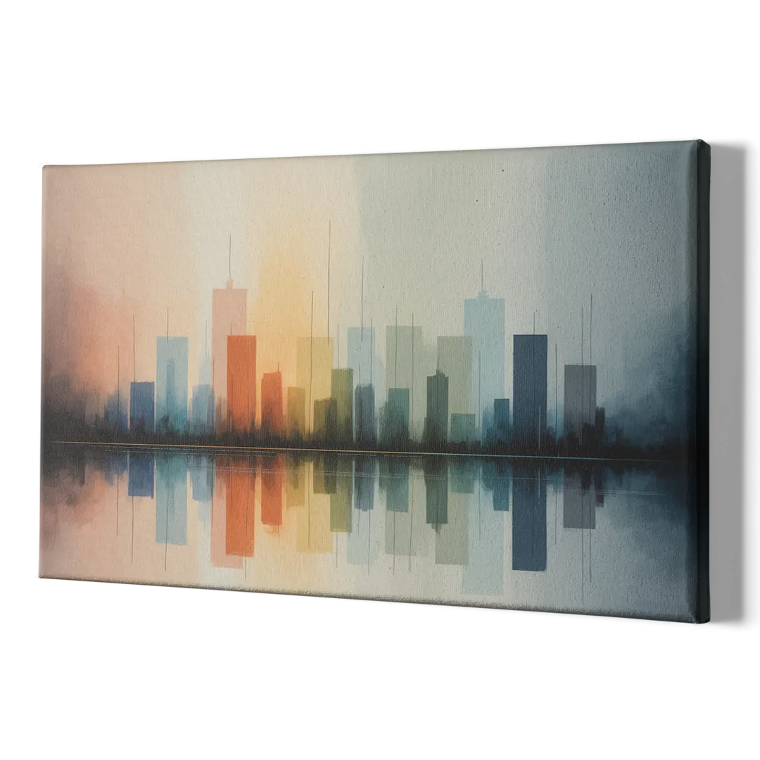 Vancouver Color Skyline - Canvas Print Art Sides