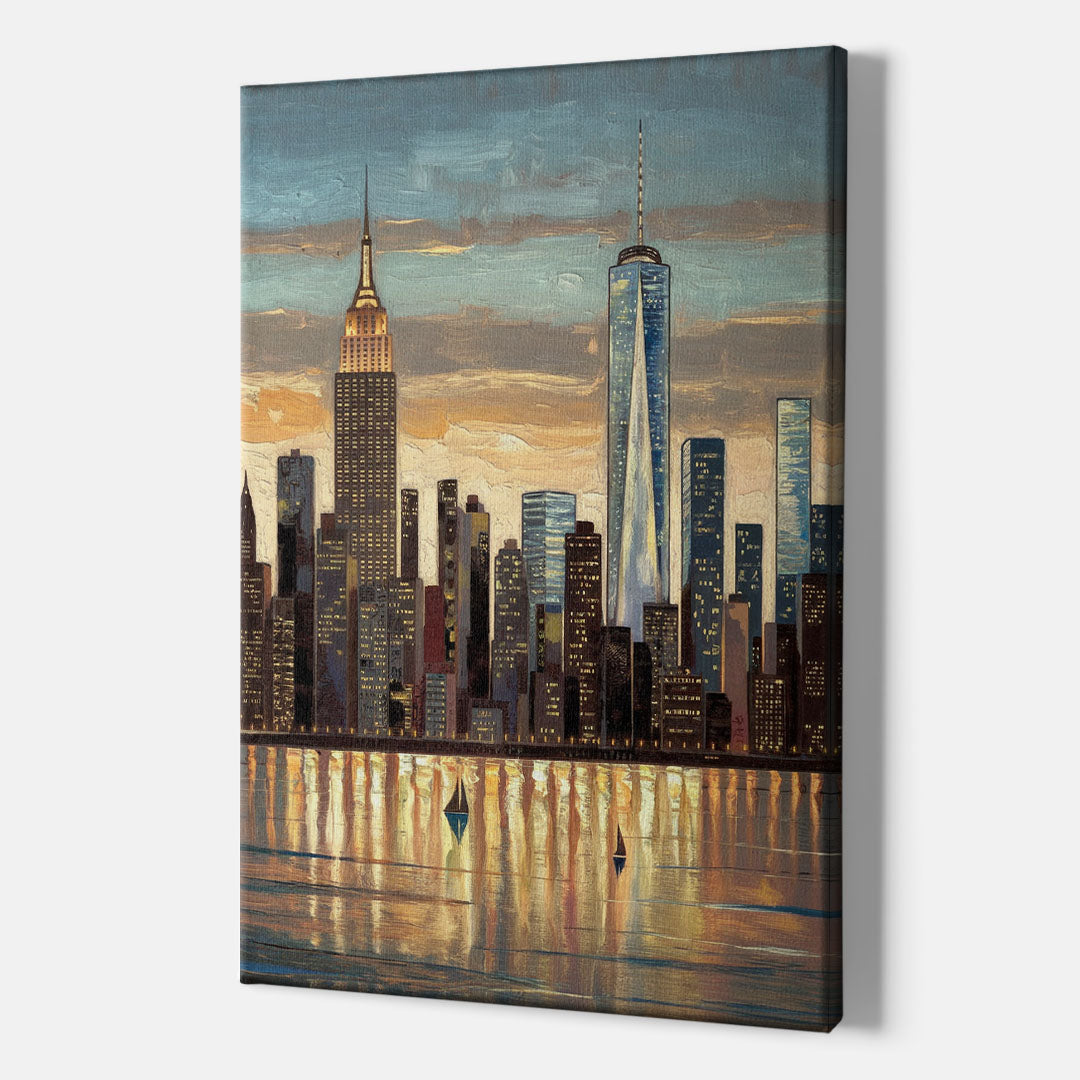 New York City Artistic View - Canvas Wall Art Indoor