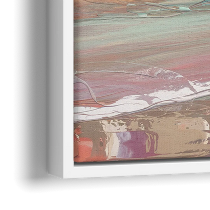 Huntington Beach Surfing Scene - Close-Up White Frame Canvas