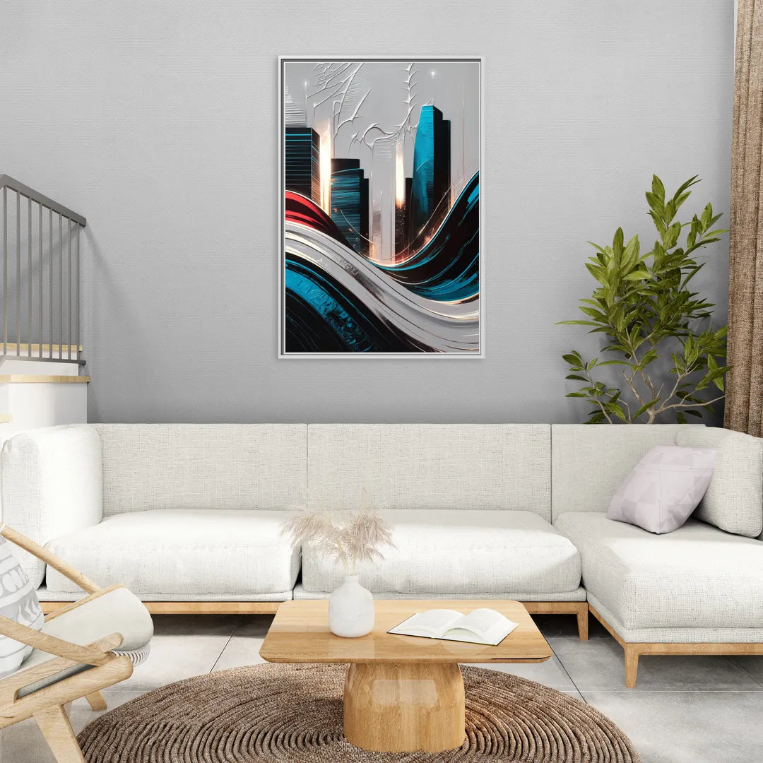 San Jose Earthquakes Spirit - Living Room White Frame Canvas