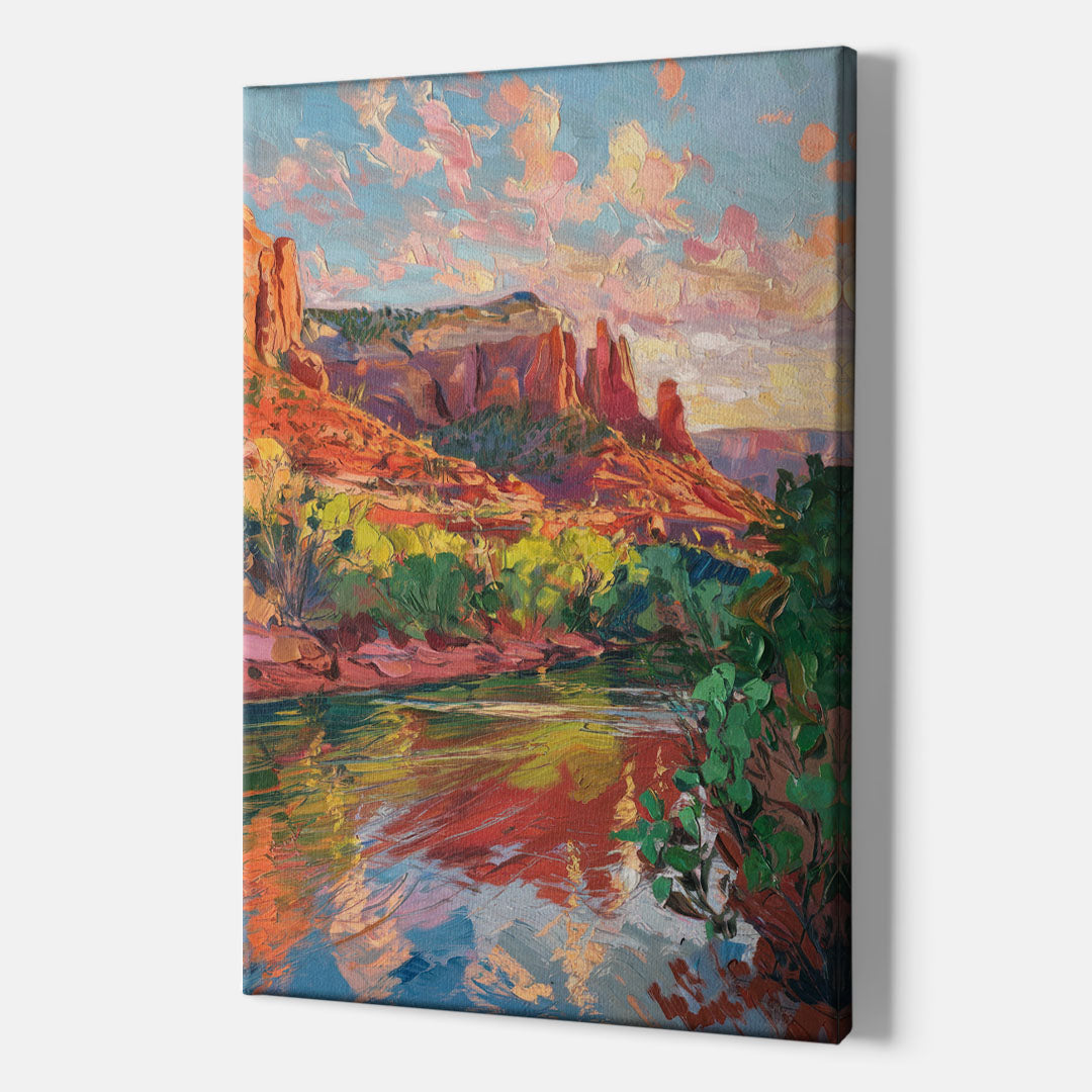 Sedona Scenic Canyon Vibes - Canvas Wall Art Indoor