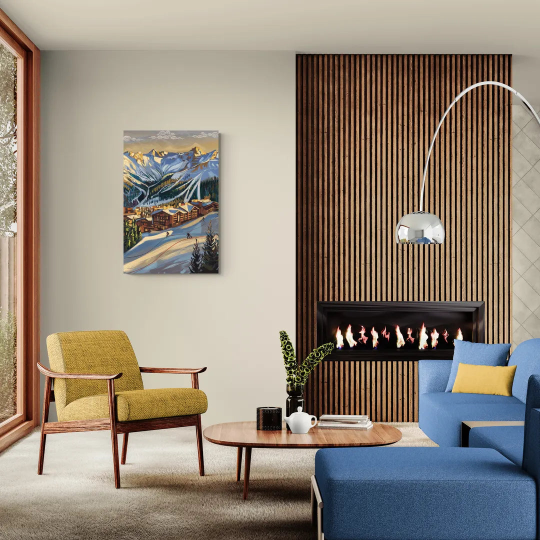 Breckenridge Ski Resort Panorama - Canvas Wall Art Living Room