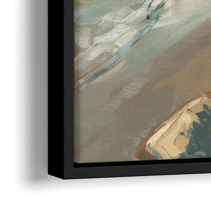 La Jolla Cliffside Beauty - Close-Up Black Frame Canvas