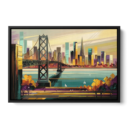 Oakland Downtown Vibes - Black Frame Canvas