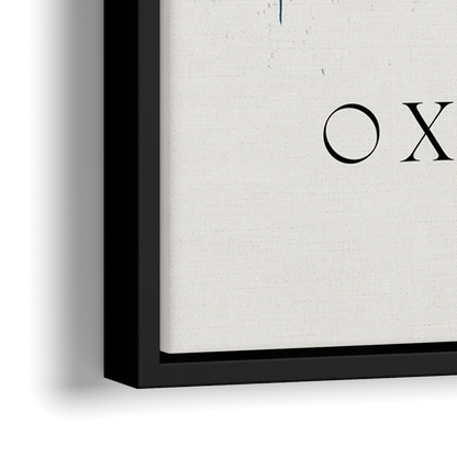 Oxford Skyline Panorama - Close-Up Black Frame Canvas