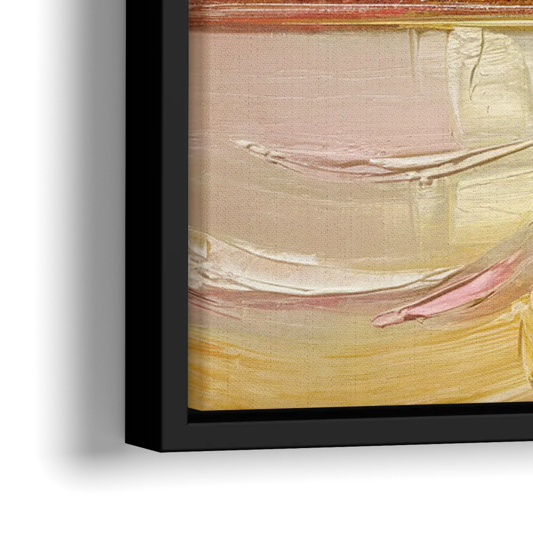 Chicago Cityscape At Dawn - Close-Up Black Frame Canvas