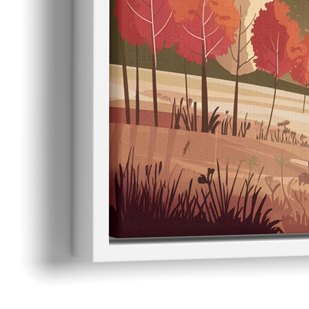Asheville Smoky Mountain Sunrise - Close-Up White Frame Canvas