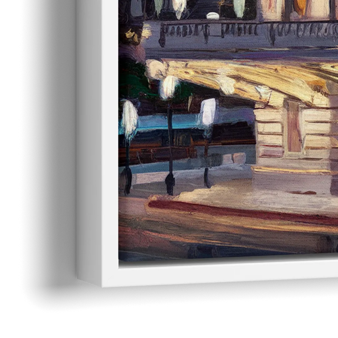 Kansas City Union Station - Close-Up White Frame Canvas