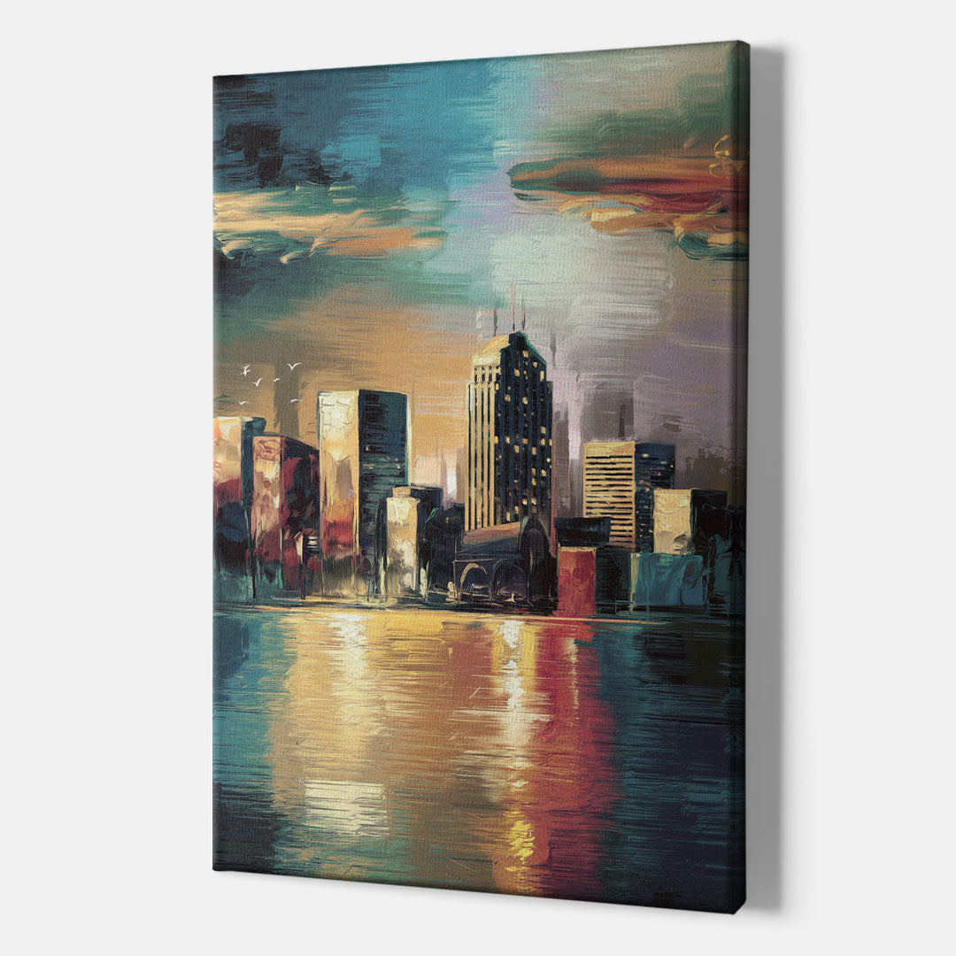 Springfield City Skyline - Canvas Wall Art Indoor