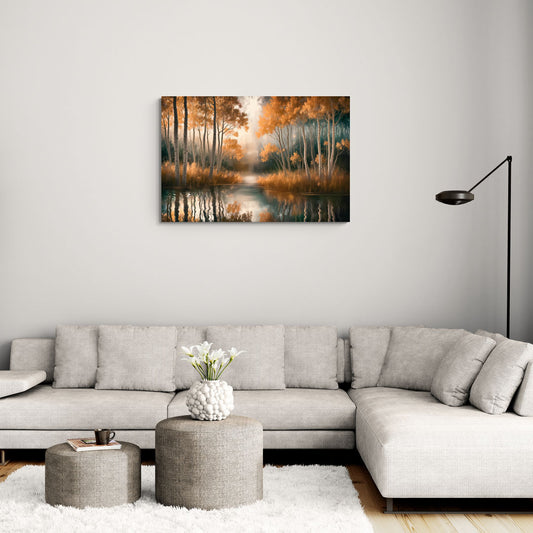 Aspen Forest Reflections - Canvas Wall Art Living Room