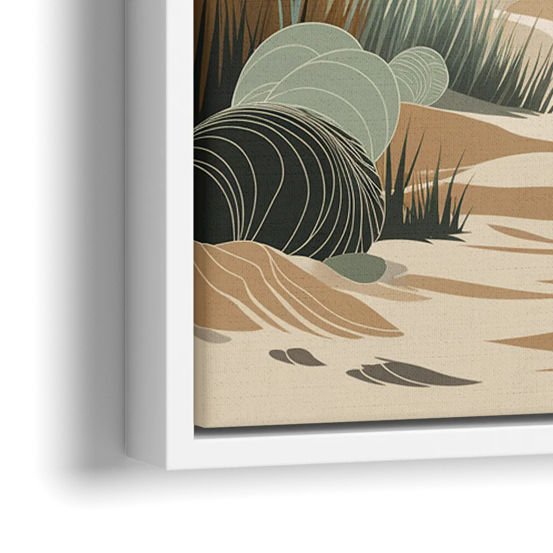 Galveston Coastal Vibes - Close-Up White Frame Canvas