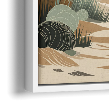 Galveston Coastal Vibes - Close-Up White Frame Canvas