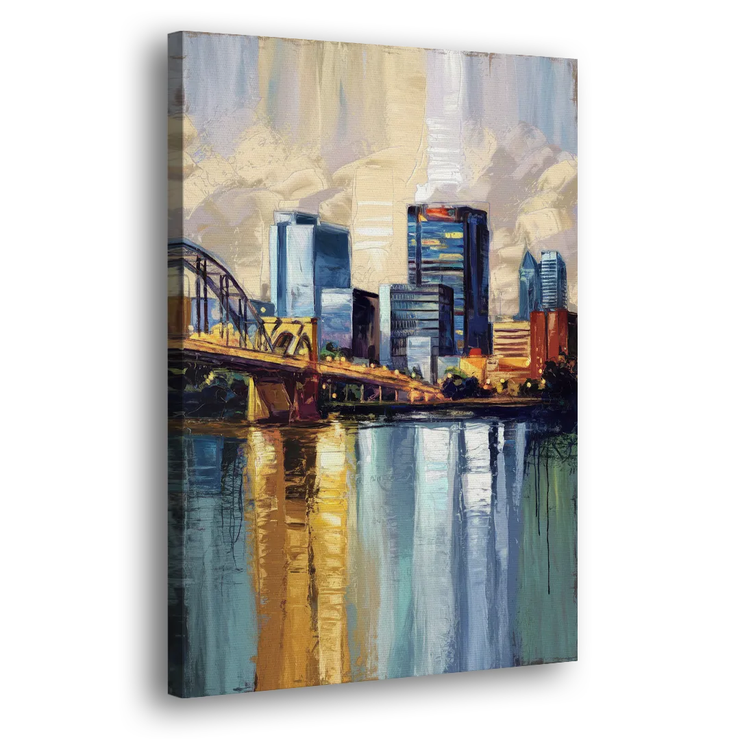 Memphis Downtown Charm - Canvas Print Art Sides