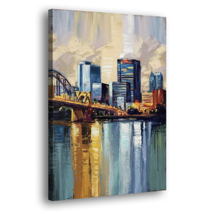Memphis Downtown Charm - Canvas Print Art Sides