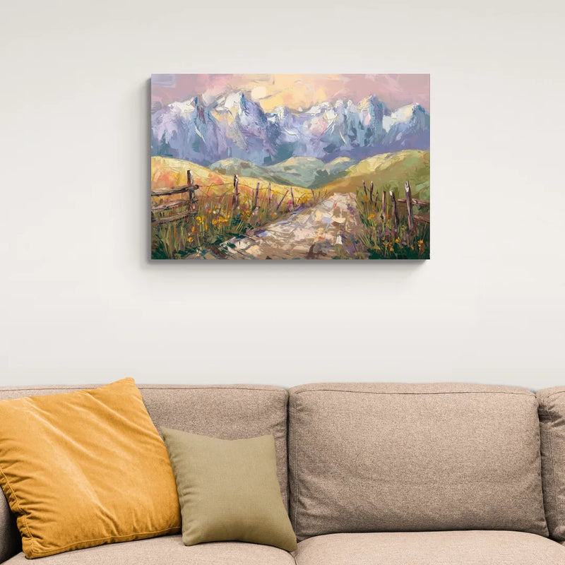 Bozeman Mountain Views - Canvas Wall Art Living Room