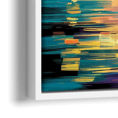 New Orleans Cityscape Reflections - Close-Up White Frame Canvas