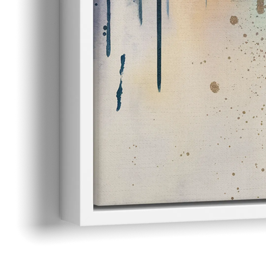 Providence Abstract Skyline - Close-Up White Frame Canvas