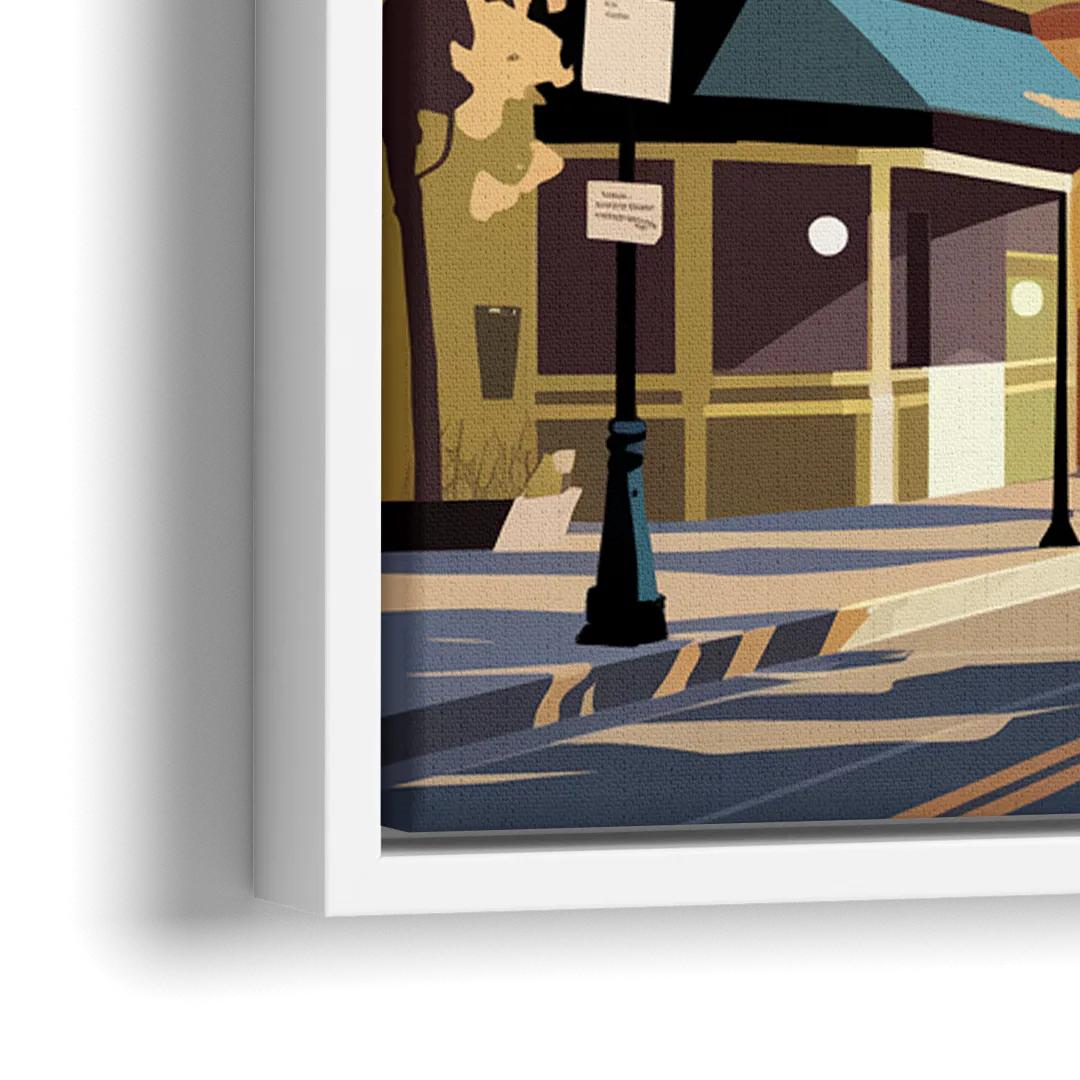 Telluride Historic Main Street - Close-Up White Frame Canvas