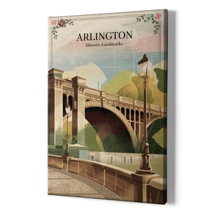 Arlington Historic Landmarks - Canvas Print Art Sides